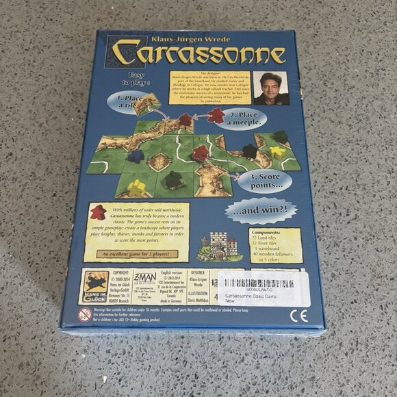 Carcassonne Classic NEW Zman Games ORIGINAL FIRST PRINT EDITION RARE BOARD GAME - Picture 4 of 4